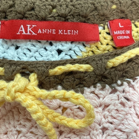 Anne Klein Crochet Multicolor Top Size Large - Picture 7 of 7